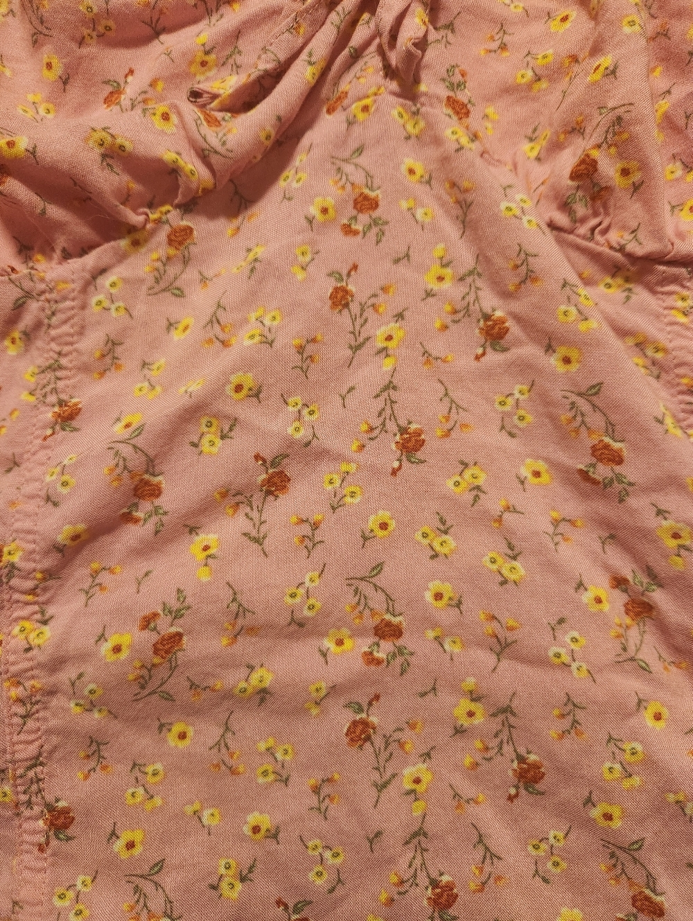 Torrid Top Women Size 2 Pink Peasant Floral Boho Smocked Ditsy Cottage - Picture 2 of 11